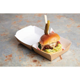 Petites boîtes burger kraft compostables Colpac 108mm (lot de 250) - NISBETS