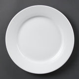 Assiettes à bord étroit blanches Olympia 230mm (Lot de 12)
