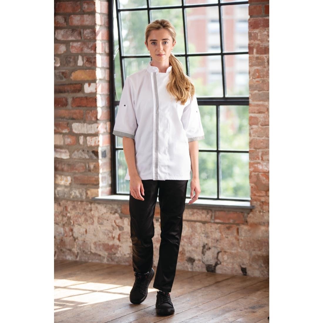 Veste de cuisine blanche à manches courtes Southside - NISBETS