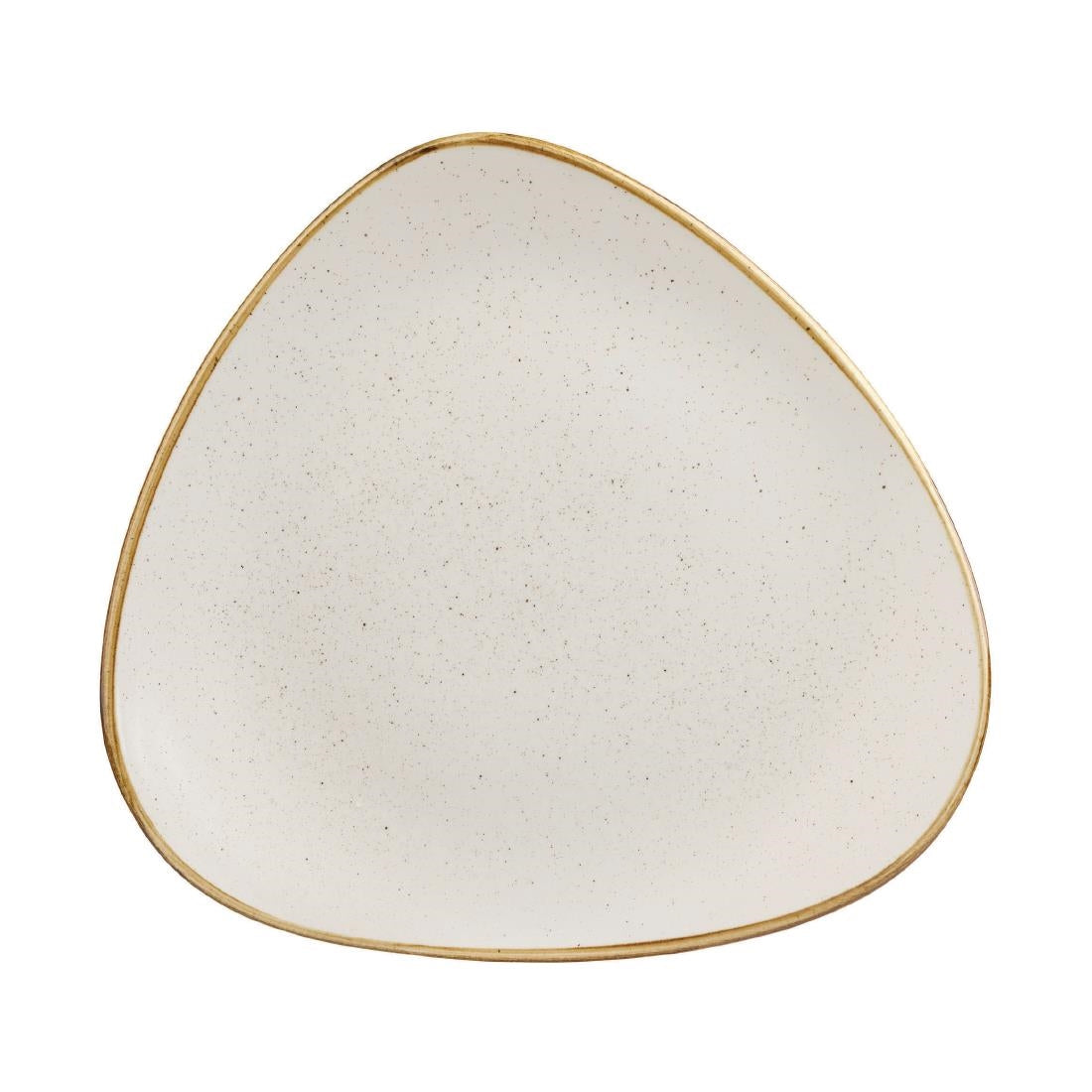 Assiettes triangulaires Churchill  Stonecast Barley White Lotus 265mm (Lot de 12)