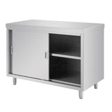 Placard sur pied en acier inoxydable Vogue 1200mm - NISBETS