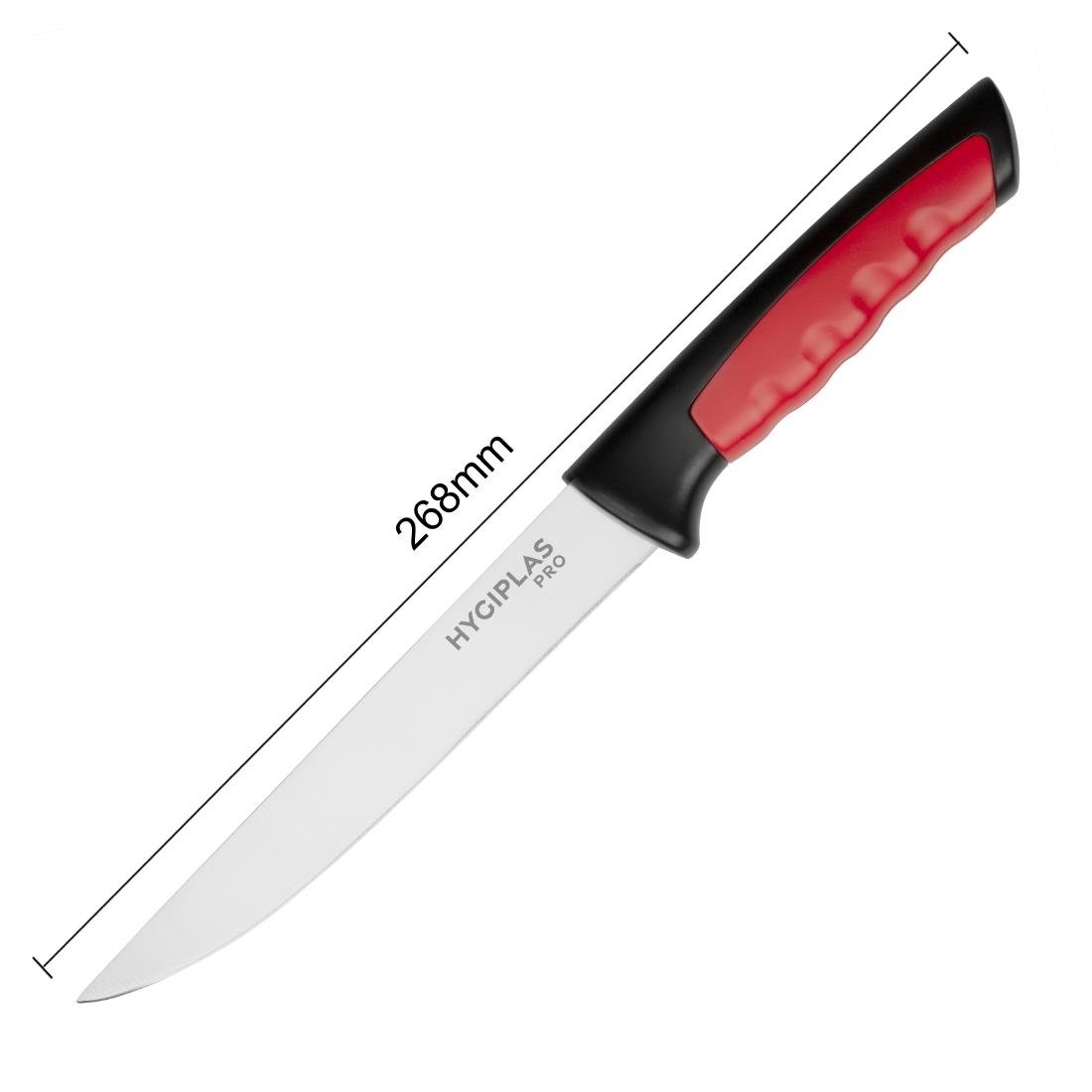 Couteau à désosser Hygiplas Pro rouge 15cm - NISBETS