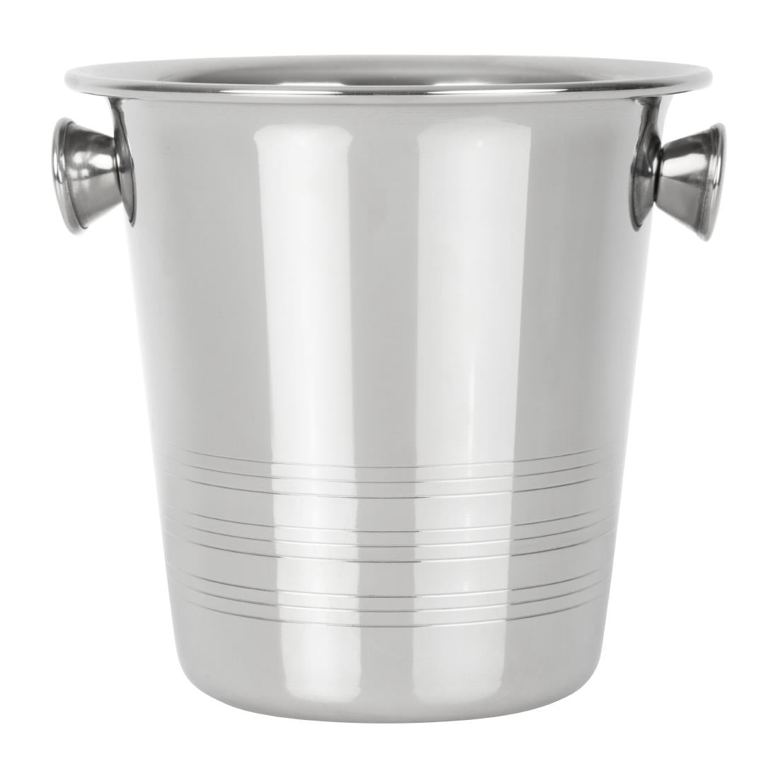 Seau à glace en acier inoxydable avec poignées et rainures Olympia 1050ml