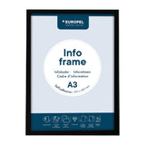 Cadres d'affichage autocollants Europel A3 noirs (lot de 2)