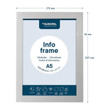 Cadres d'affichage autocollants Europel A5 argent (lot de 2)