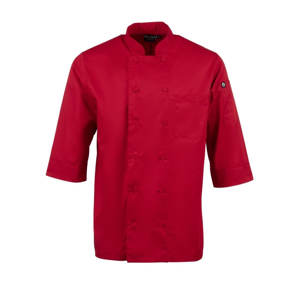Veste de cuisine mixte Chef Works rouge - NISBETS