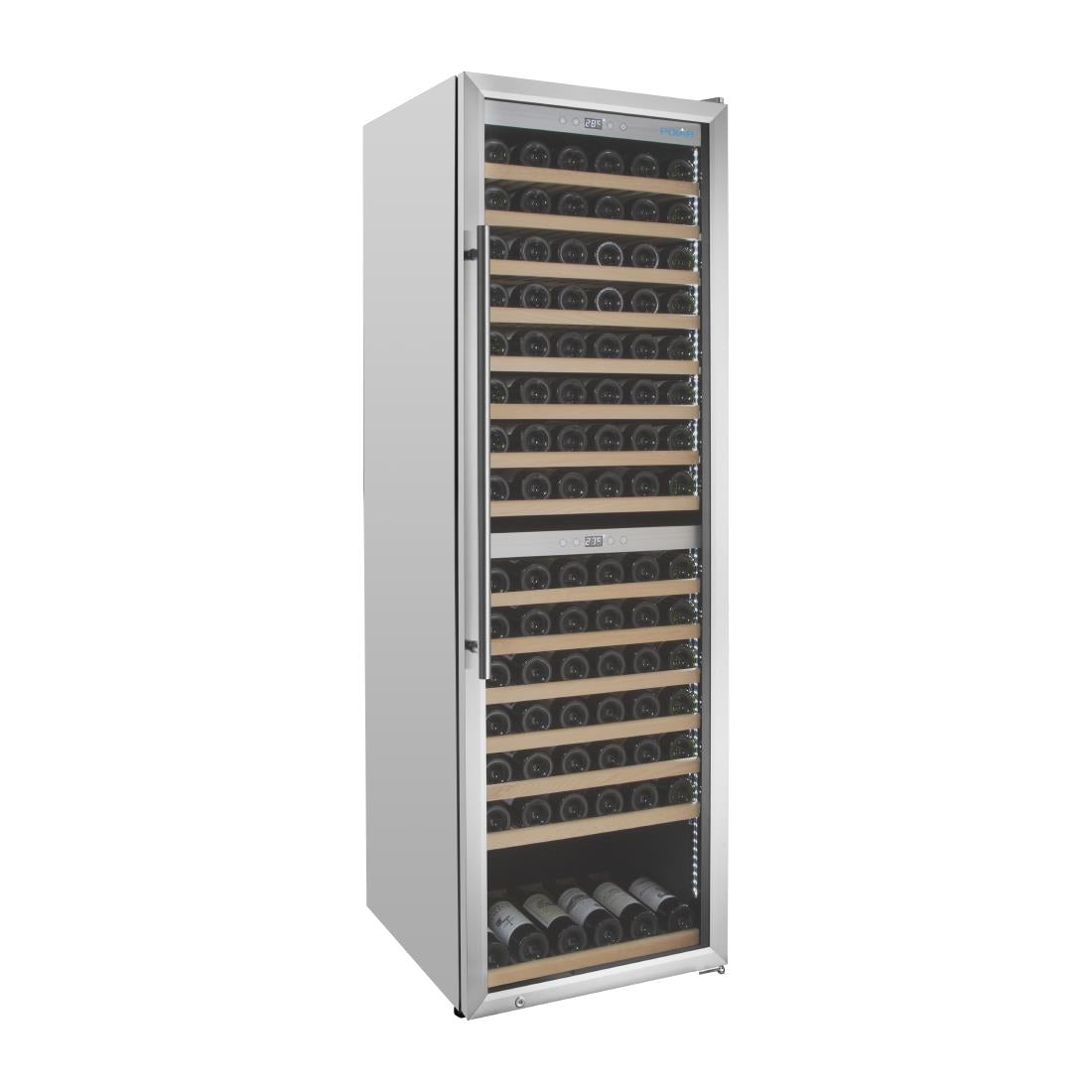 Cave à vin bi-zone Polar Série G inox 172 bouteilles