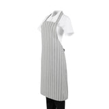 Tablier bavette rayé gris et blanc Whites