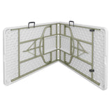 Table pliable au centre Bolero blanche 2430mm - NISBETS