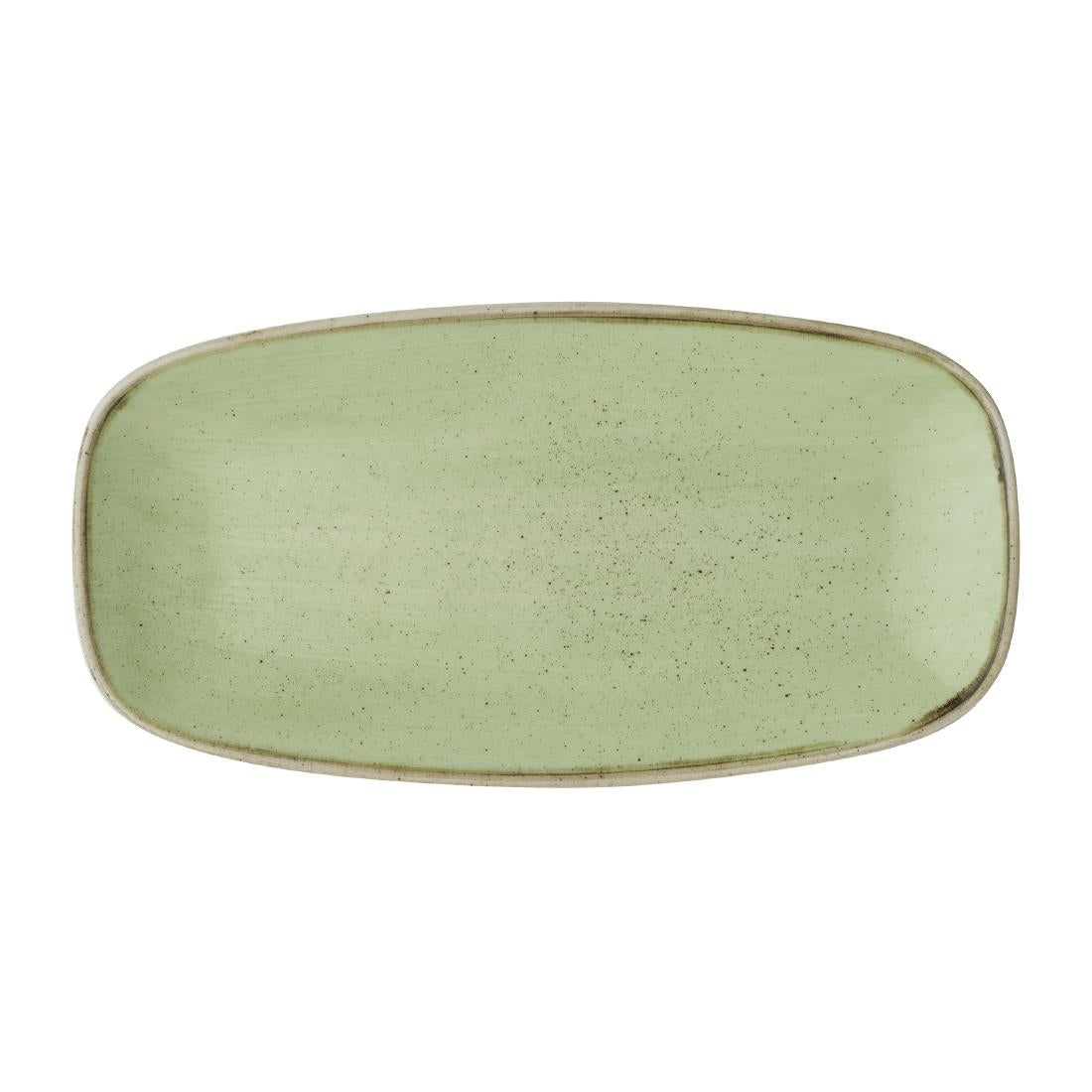Assiettes oblongues Churchill Stonecast Sage Green 298mm (Lot de 12)