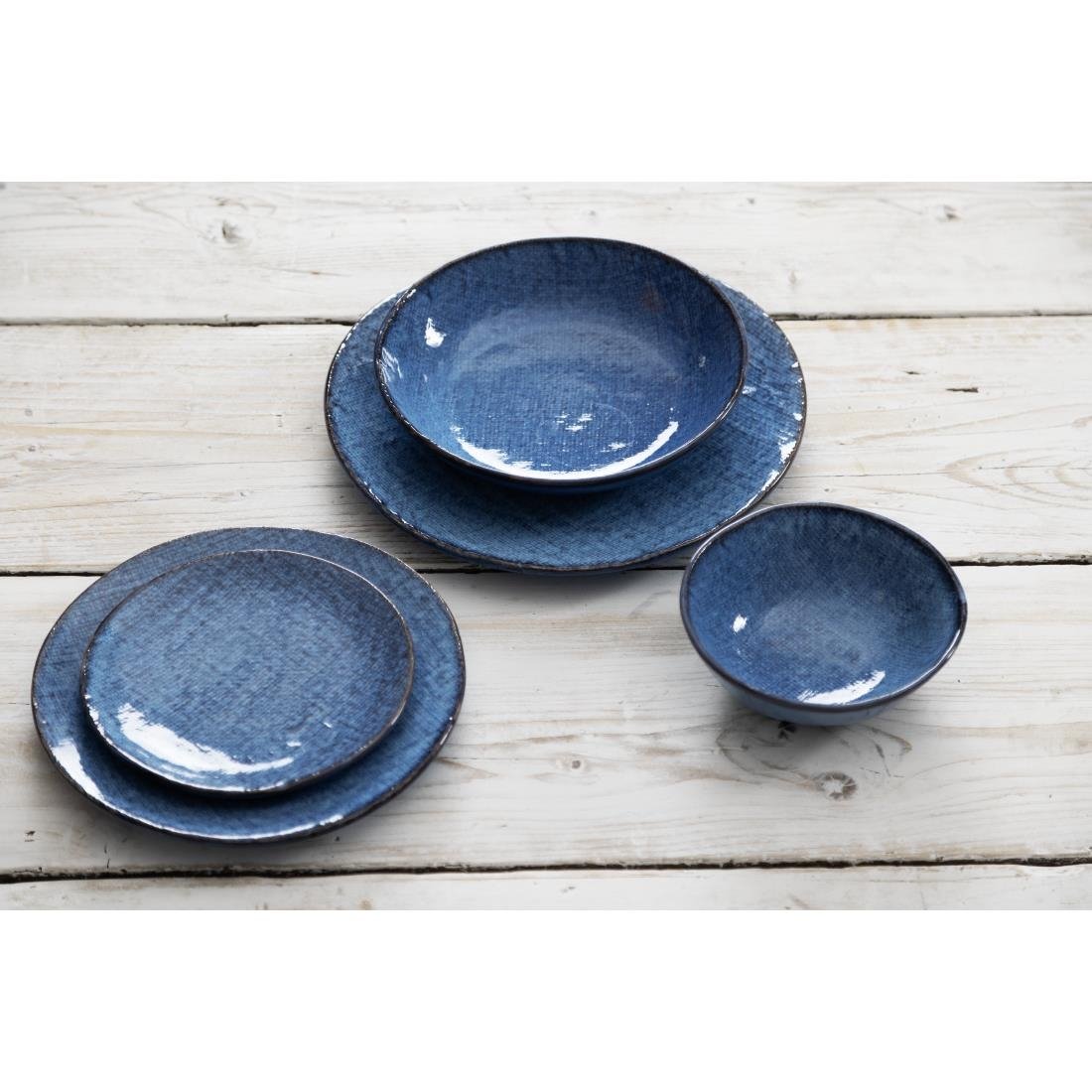Bols plats Olympia Denim Blue 220 mm (lot de 6)