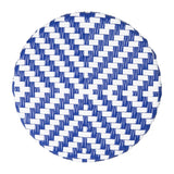 Tabourets de bar en rotin PE style parisien Bolero bleus (lot de 2)