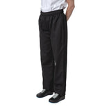 Pantalon de cuisine noir Nisbets Essentials - Taille L