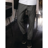 Pantalon de cuisine Works Urban Jogger 257 à fines rayures noires et blanches - NISBETS