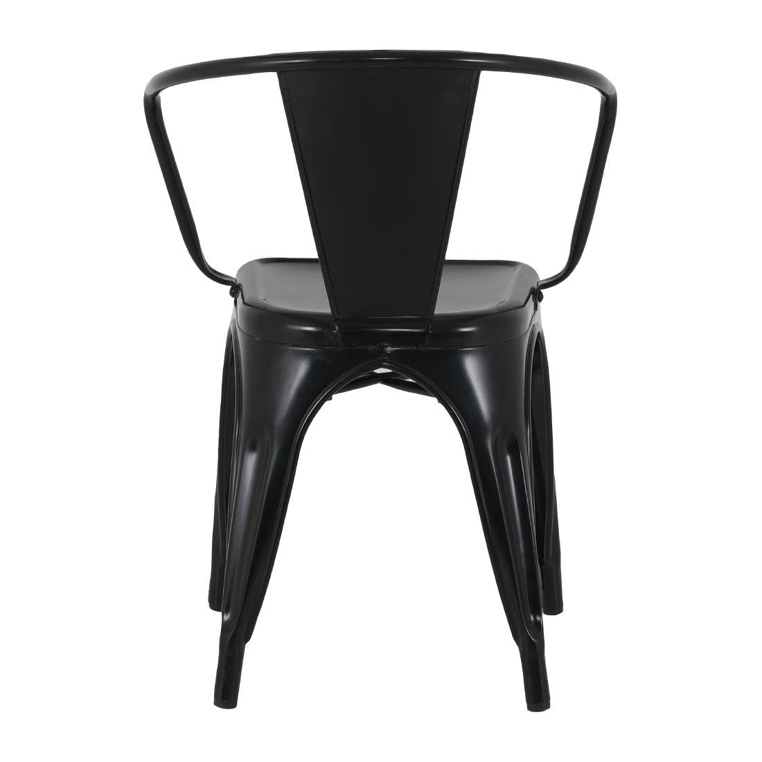 Fauteuils Bolero Bistro Curve noirs (lot de 4) - NISBETS