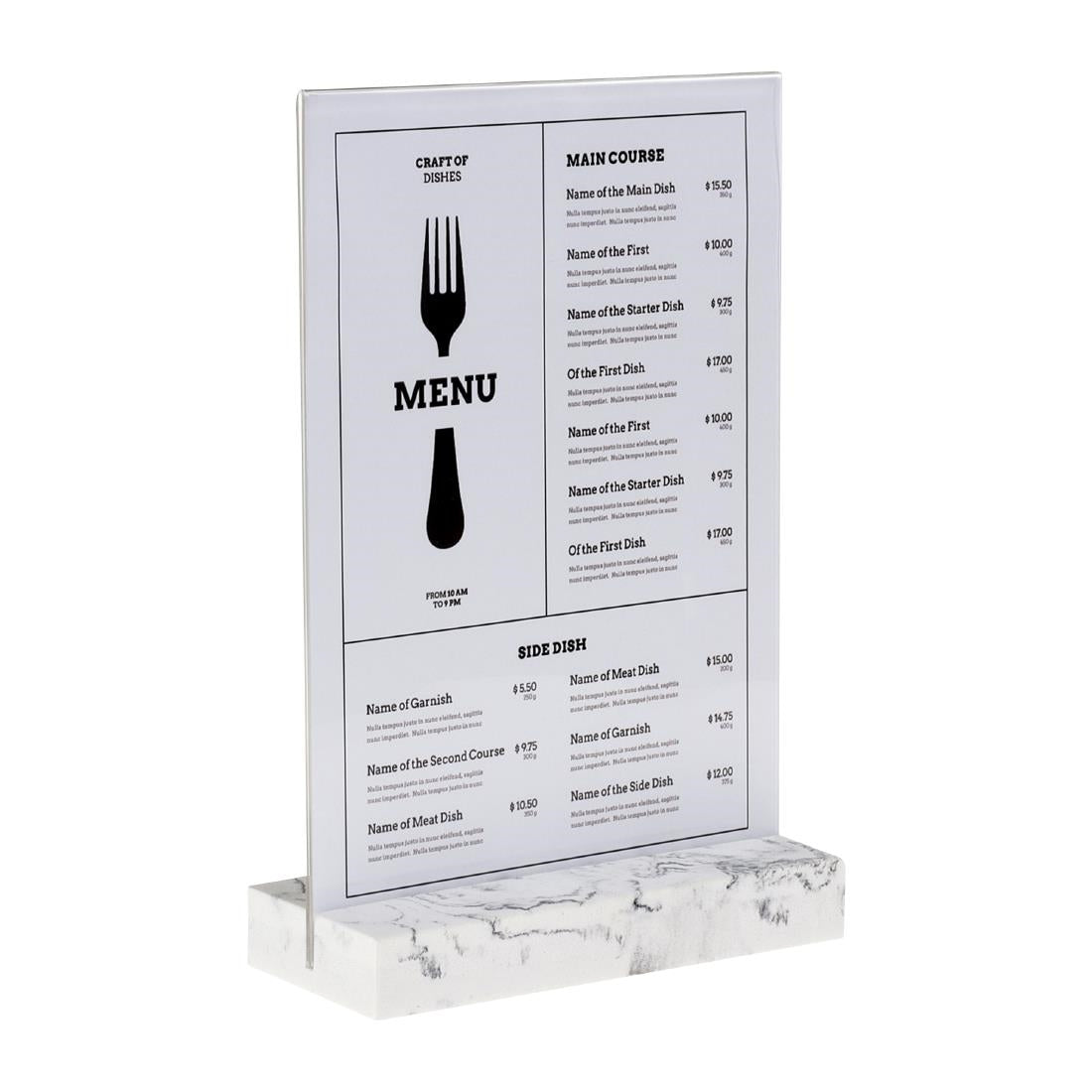 Présentoir de table Europel A4 polystone blanc