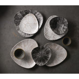Assiettes triangulaires Churchill Studio Prints Kintsugi Agate Grey Lotus 228mm (Lot de 12)