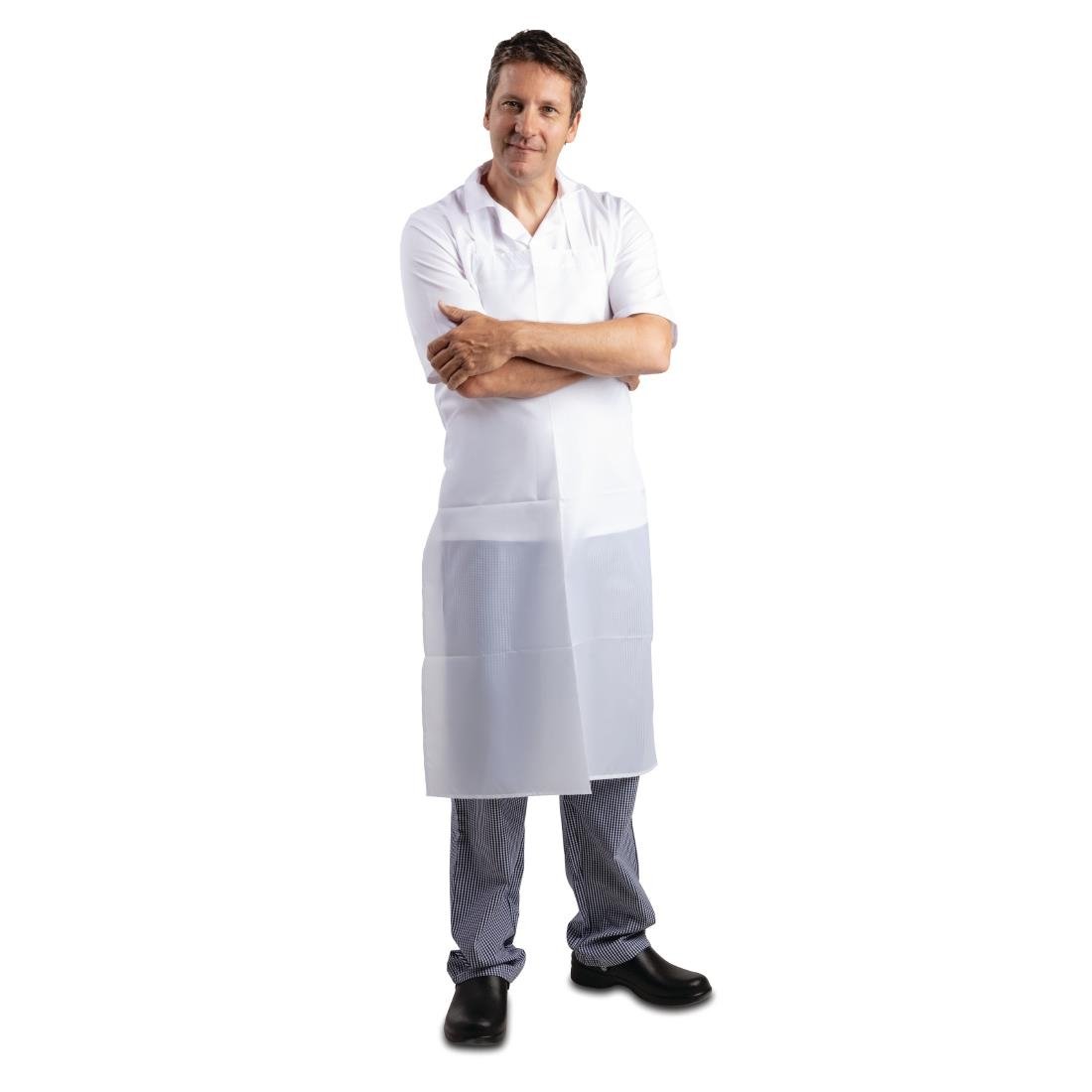 Tablier bavette déperlant Whites blanc - NISBETS