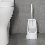 Brosse ronde et support WC Jantex blanc