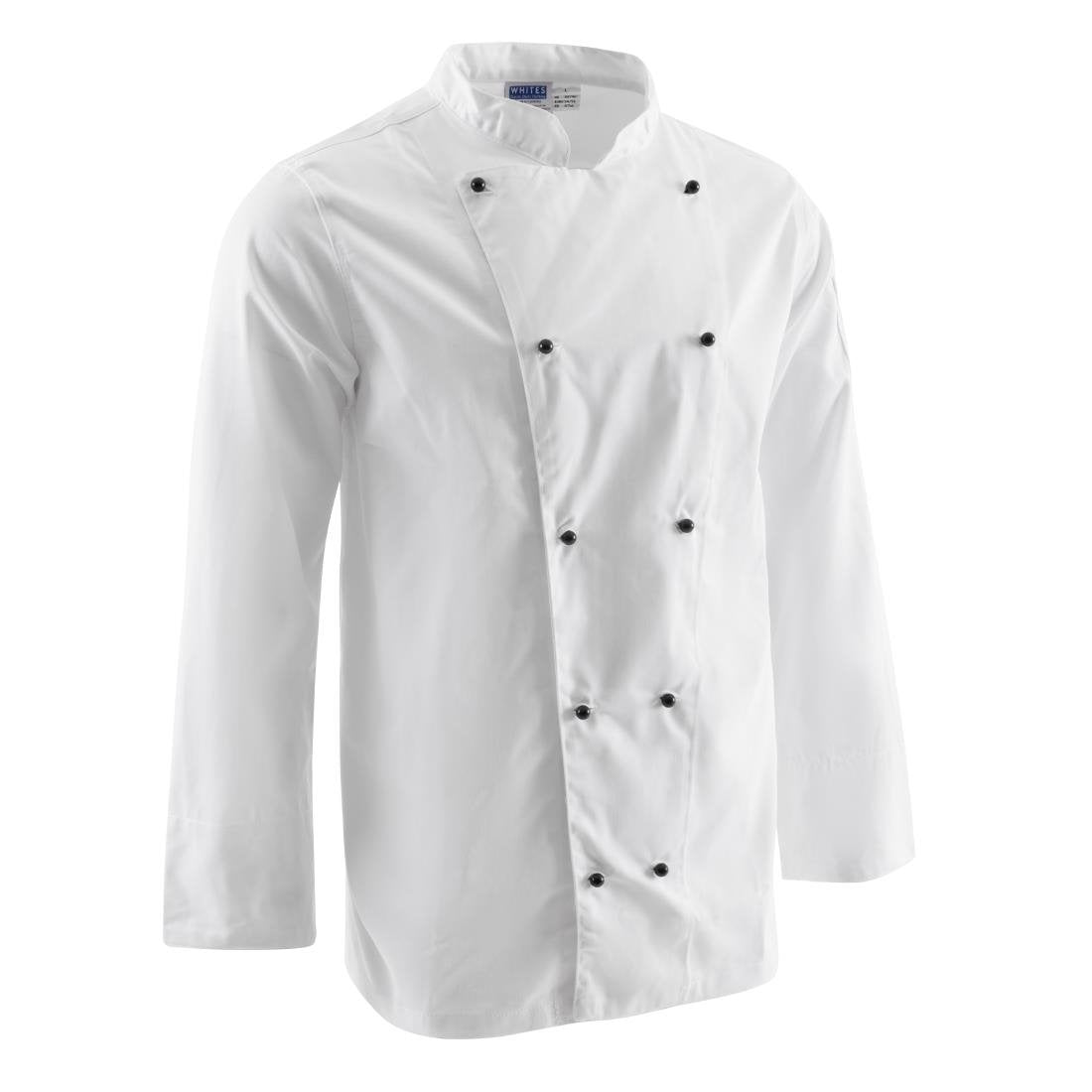 Veste de cuisine mixte Whites Chicago manches longues blanche - NISBETS