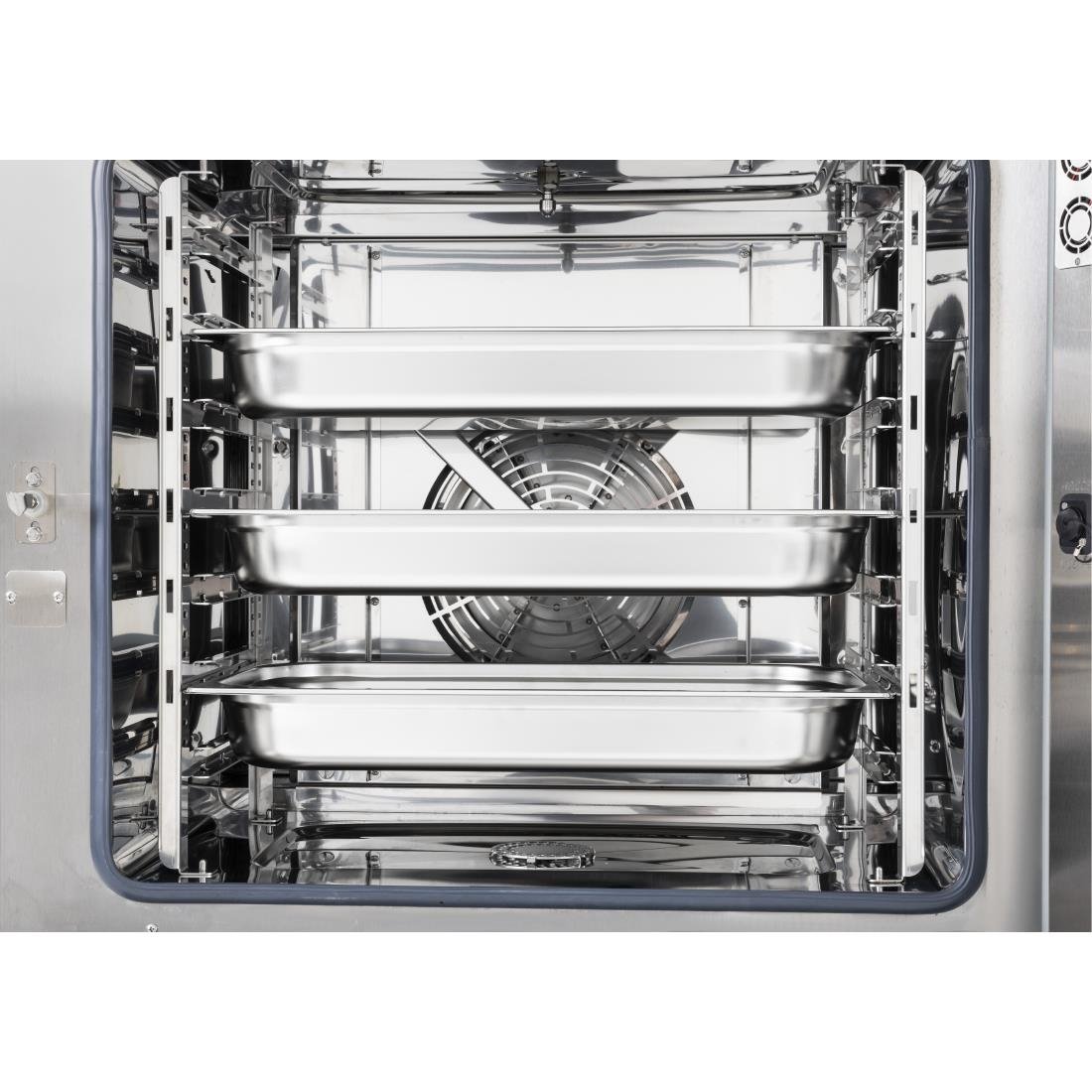 Four mixte compact à écran tactile Buffalo 7 x GN 1/1 avec support et kit d'installation