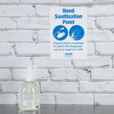 Autocollant Gel hydroalcoolique à votre disposition format A5 - NISBETS