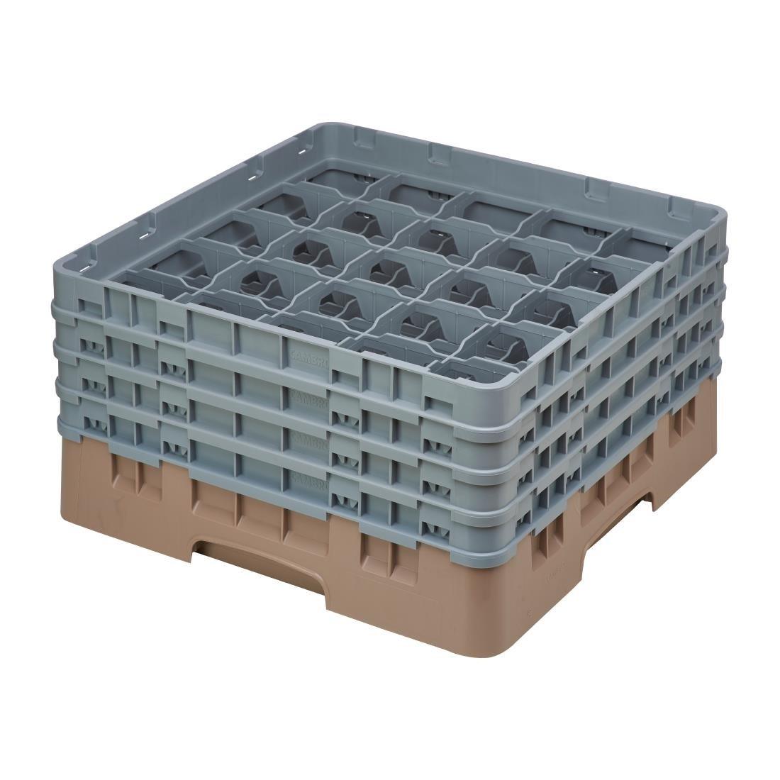 Casier à verres 36 compartiments Camrack Cambro beige hauteur max 174mm