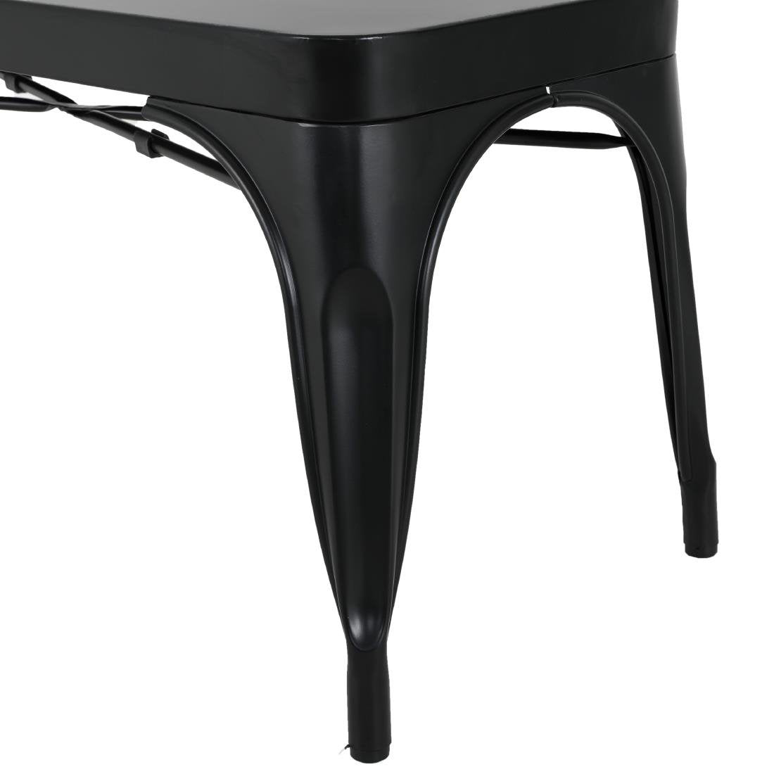 Bancs en métal noir Bolero Bistro 1000 mm (lot de 2) - NISBETS