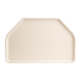 Plateau de service en polyester Roltex Trapèze 500x325mm blanc perle - NISBETS