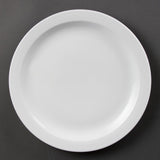 Assiettes à bord étroit blanches Olympia 230mm (Lot de 12)
