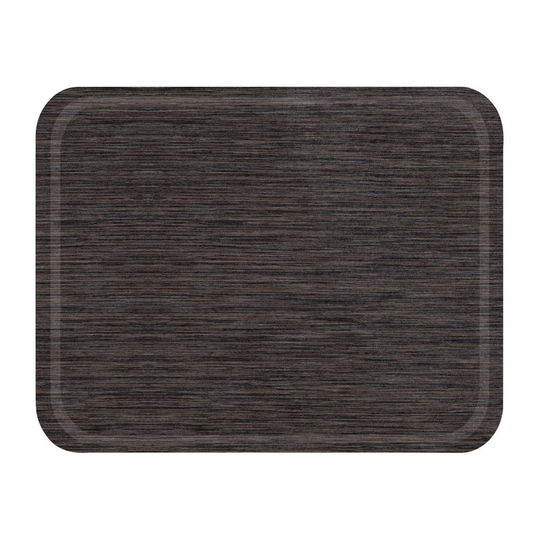 Plateau de service en mélamine Roltex Self antidérapant 46x36cm wengé - NISBETS