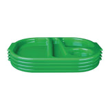 Grands plateaux repas à compartiments en polypropylène Olympia Kristallon verts 375mm (Box 10)
