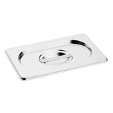 Ensemble de 4 bacs GN 1/4 en inox avec couvercles Vogue - NISBETS