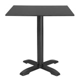 Plateau de table d'extérieur carré noir mat Bolero 700 mm