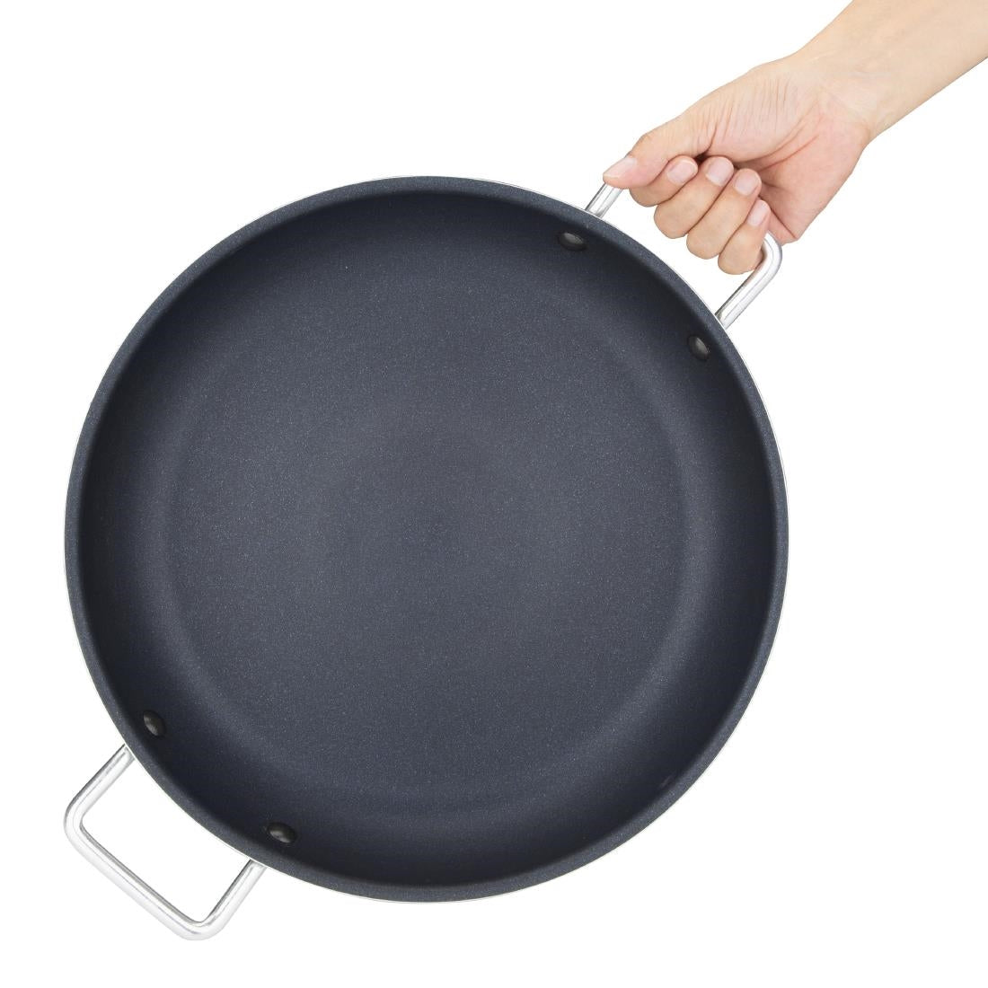 Poêle à paëlla antiadhésive aluminium Vogue Teflon Platinum Plus 35 cm