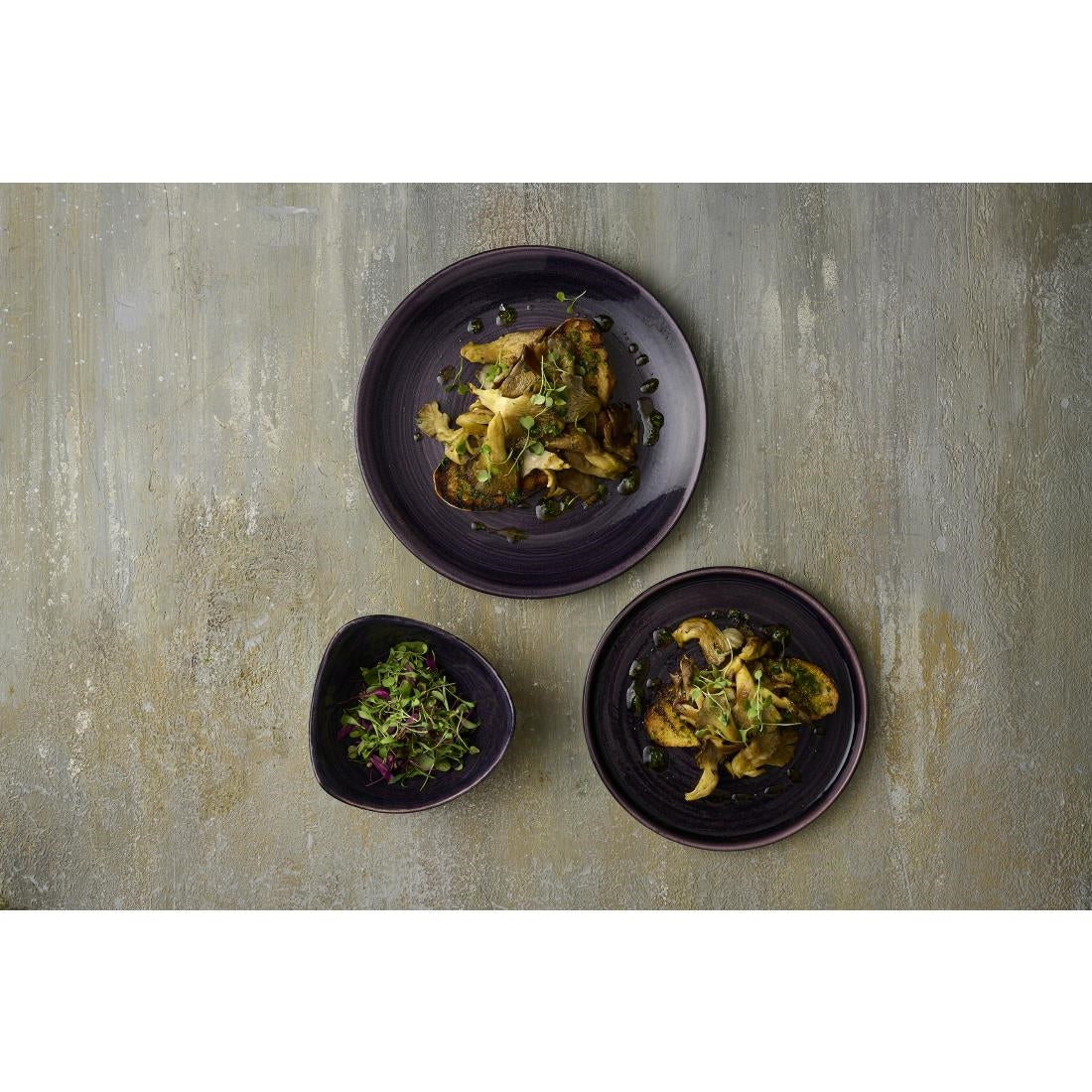 Assiettes rondes Churchill Stonecast Patina Purple 217mm (Lot de 12)