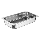 Bacs GN 1/1 en inox Nisbets Essentials 100 mm (lot de 3) - NISBETS