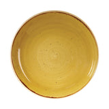 Assiettes coupes rondes Churchill Stonecast Mustard Seed Yellow 248mm (Lot de 12)