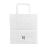 Petits sacs en papier blanc avec poignées plates Fiesta Recyclable (lot de 250) - NISBETS
