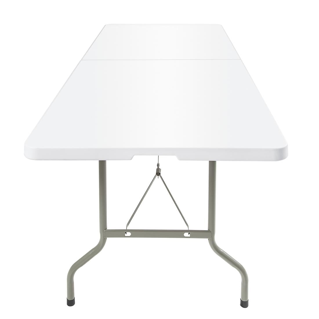 Table pliable au centre Bolero blanche 2430mm - NISBETS