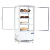 Vitrine réfrigérée portes incurvées Polar Série C 86L blanche - NISBETS