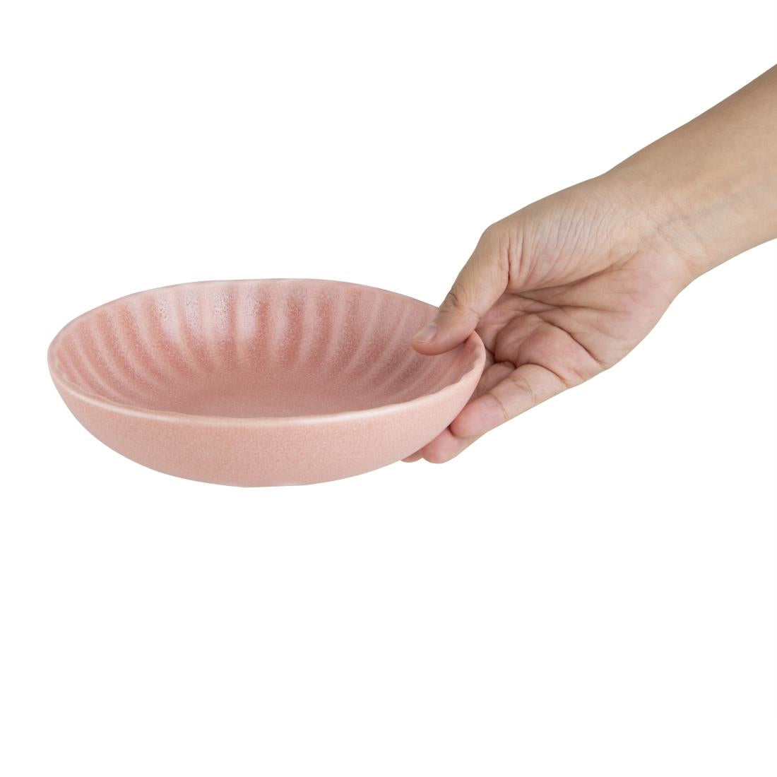 Assiettes calottes Olympia Corallite pêche 160x40mm (lot de 6)