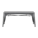 Bancs en métal gris acier Bolero Bistro 1000 mm (lot de 2) - NISBETS