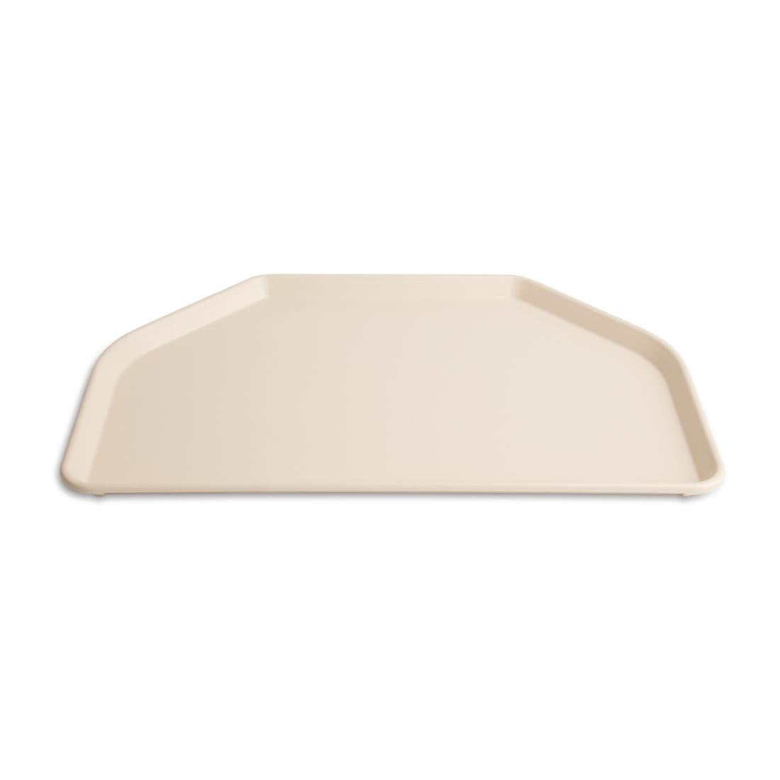 Plateau de service en polyester Roltex Trapèze 500x325mm blanc perle - NISBETS