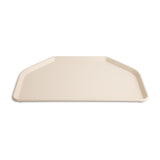 Plateau de service en polyester Roltex Trapèze 500x325mm blanc perle - NISBETS