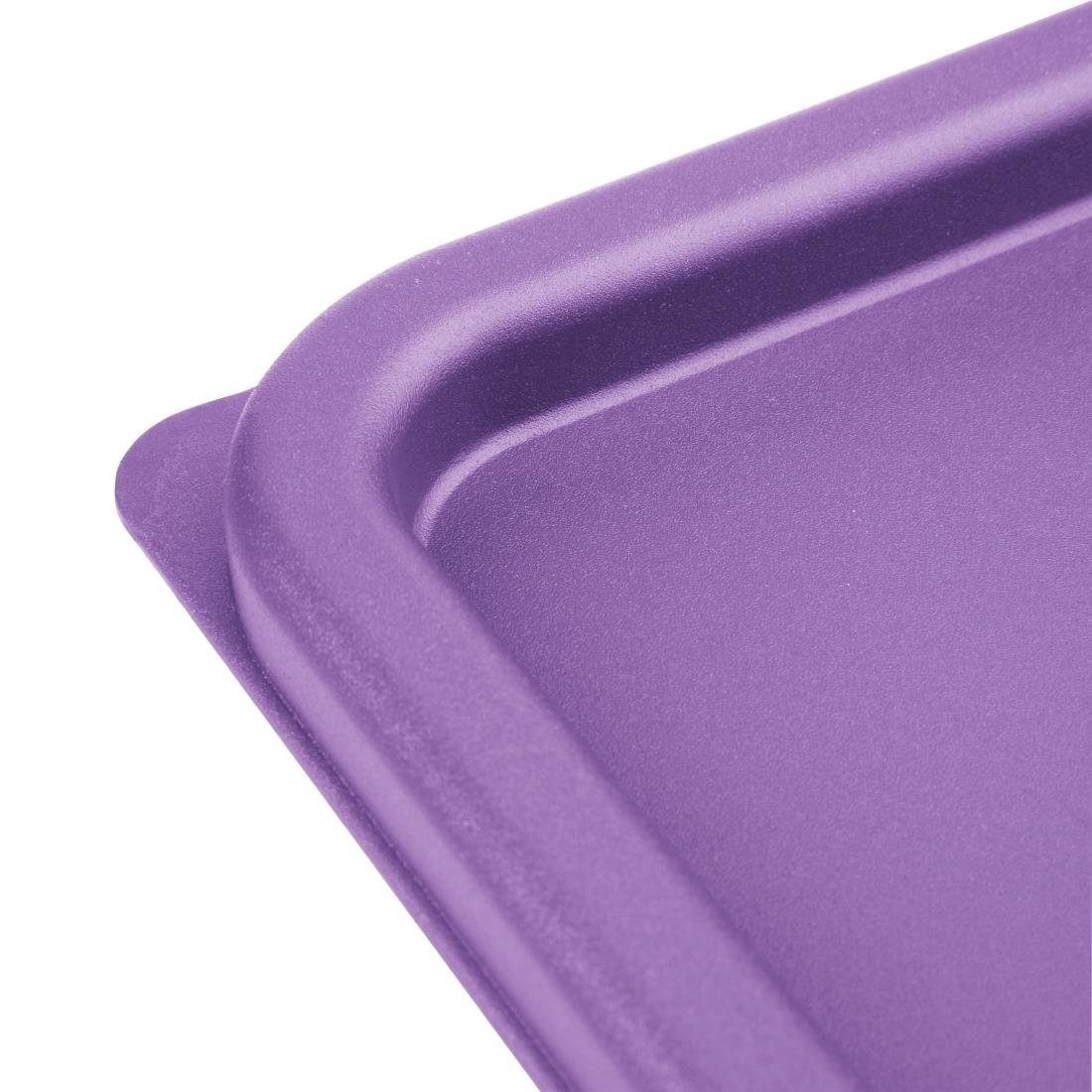 Petit couvercle carré pour boîte alimentaire Hygiplas violet