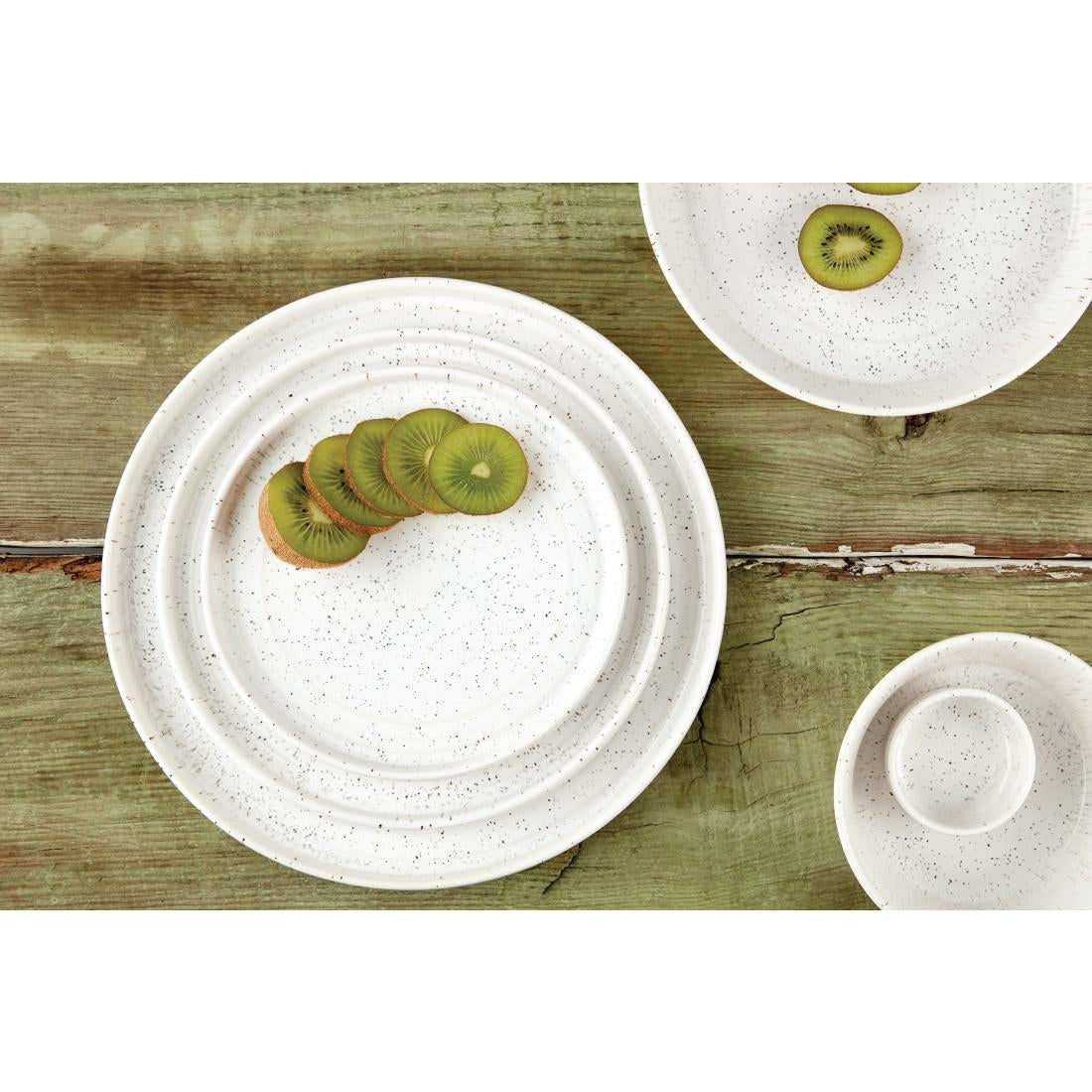 Pots à sauce blanc moucheté Olympia Cavolo 67mm (lot de 12)