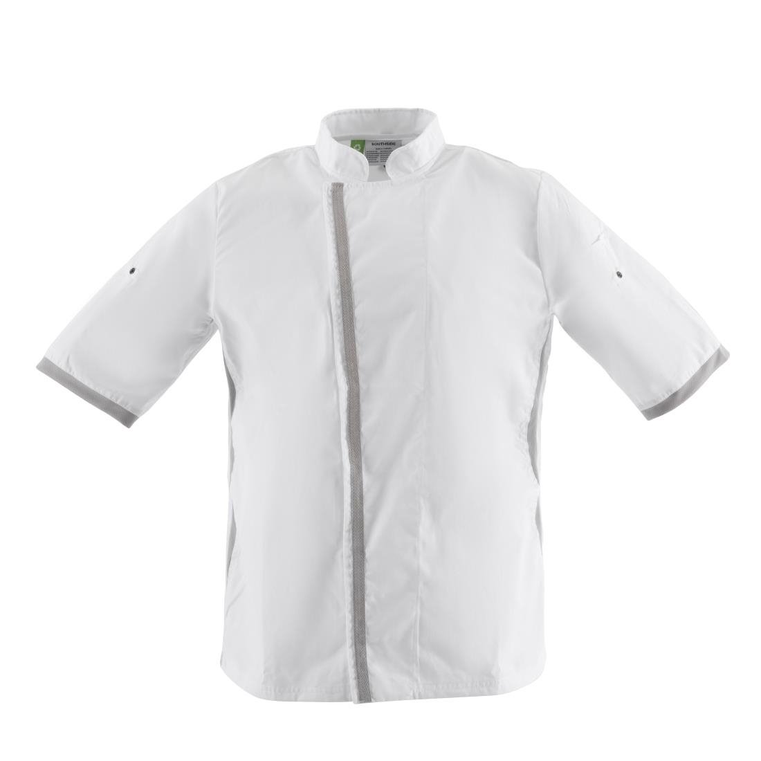 Veste de cuisine blanche à manches courtes Southside - NISBETS