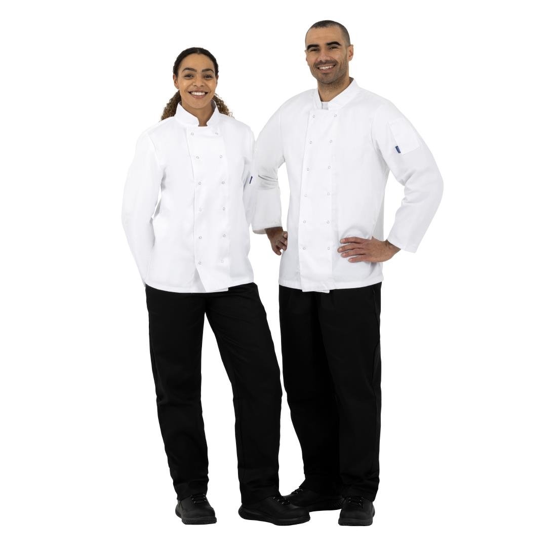 Veste de cuisine mixte Whites Vegas manches longues blanche - NISBETS