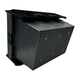 Caisse de transport/stockage en plastique Vogue avec couvercle attaché 600x400x320mm